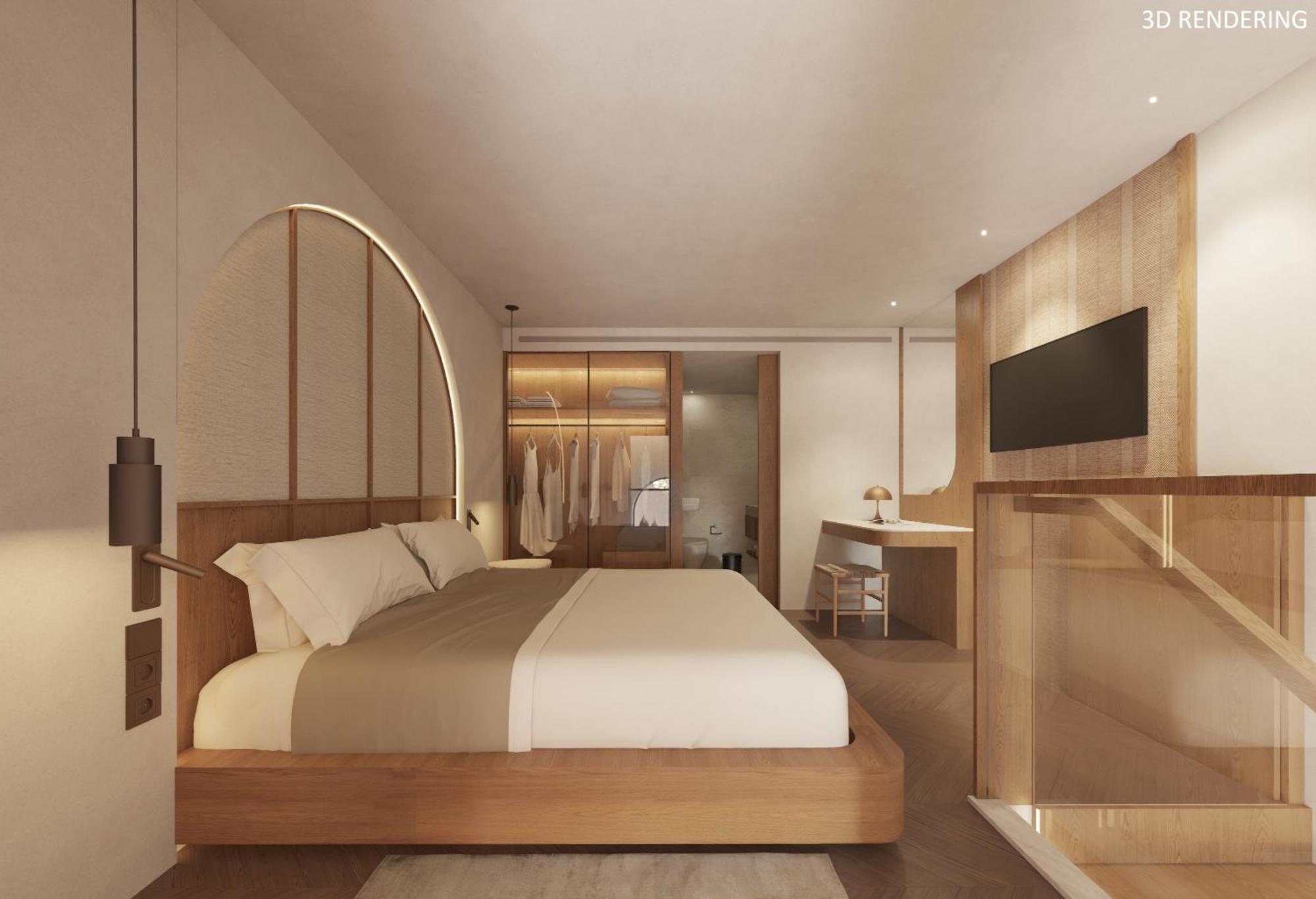 Elysium Otel Pafos Dış mekan fotoğraf 3D rendering of a bedroom