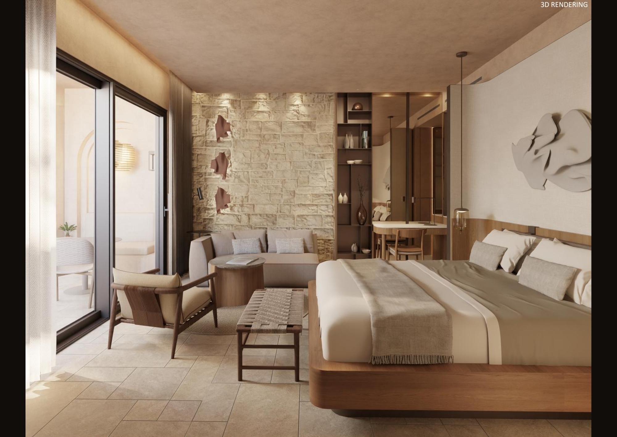 Elysium Otel Pafos Dış mekan fotoğraf 3D rendering of a bedroom