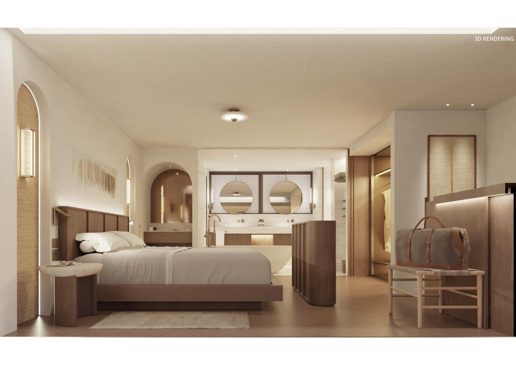 Elysium Otel Pafos Dış mekan fotoğraf A rendering of a guest room at the hotel